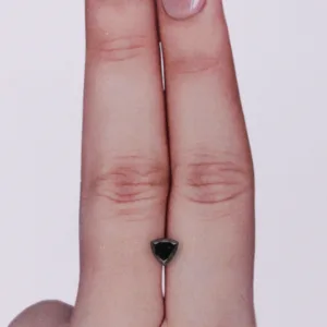 0.57 Carat Trilliant Black Natural Diamond