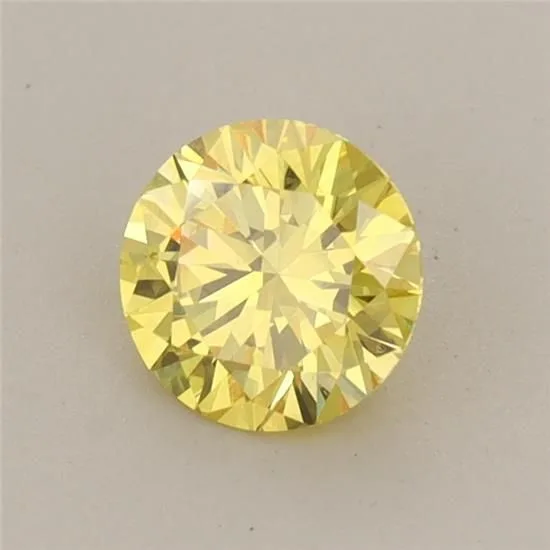 0.6 Carat Round Fancy Vivid Yellow VS1 Lab Diamond 1 0.6 Carat Round Fancy Vivid Yellow VS1 Lab Diamond