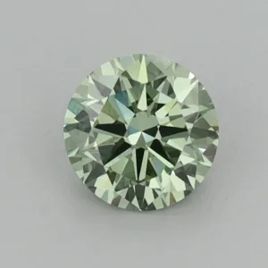 0.62 Carat Round Fancy Vivid Green VS1 Lab Diamond