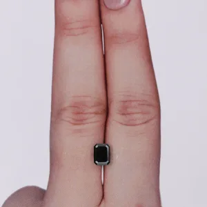 0.69 Carat Emerald Black Natural Diamond