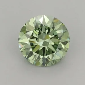 0.72 Carat Round Fancy Vivid Green VS1 Lab Diamond