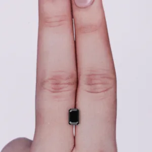 0.74 Carat Emerald Fancy Black VVS2 Natural Diamond