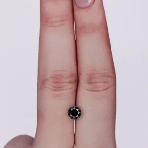 0.75 Carat Round Black Natural Diamond