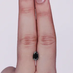 0.76 Carat Pear Black Natural Diamond