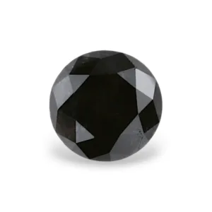0.81 Carat Round Fancy Black VVS2 Natural Diamond