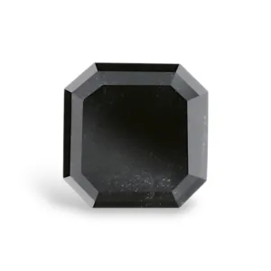 0.86 Carat Square Emerald Fancy Black VVS2 Natural Diamond