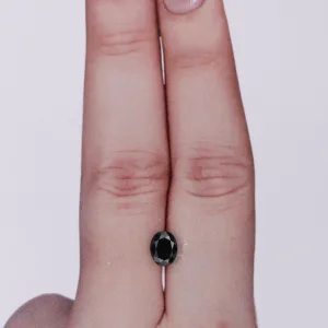0.87 Carat Oval Black Natural Diamond