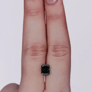 0.89 Carat Emerald Black Natural Diamond