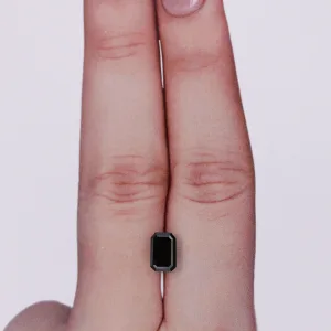 0.92 Carat Emerald Black Natural Diamond