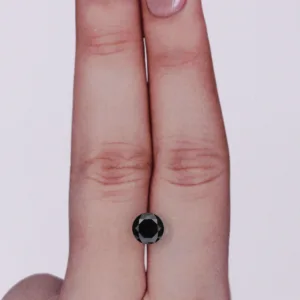 0.93 Carat Round Black Natural Diamond