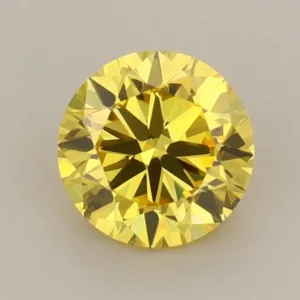0.96 Carat Round Fancy Vivid Yellow VS1 Lab Diamond