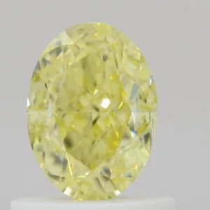 1 Carat Oval Fancy Intense Yellow SI1 Natural Diamond