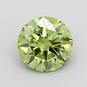 1 Carat Round Fancy Vivid Green VS1 Lab Diamond