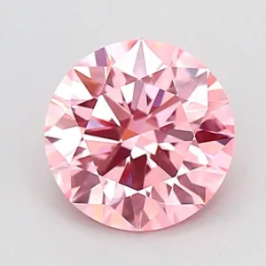 1 Carat Round Fancy Vivid Pink VVS2 Lab Diamond