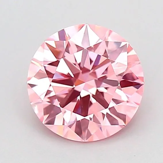 1 Carat Round Fancy Vivid Pink VVS2 Lab Diamond 1 1 Carat Round Fancy Vivid Pink VVS2 Lab Diamond