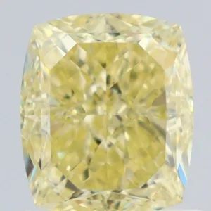 1.01 Carat Cushion Brilliant Fancy Yellow VS1 Natural Diamond
