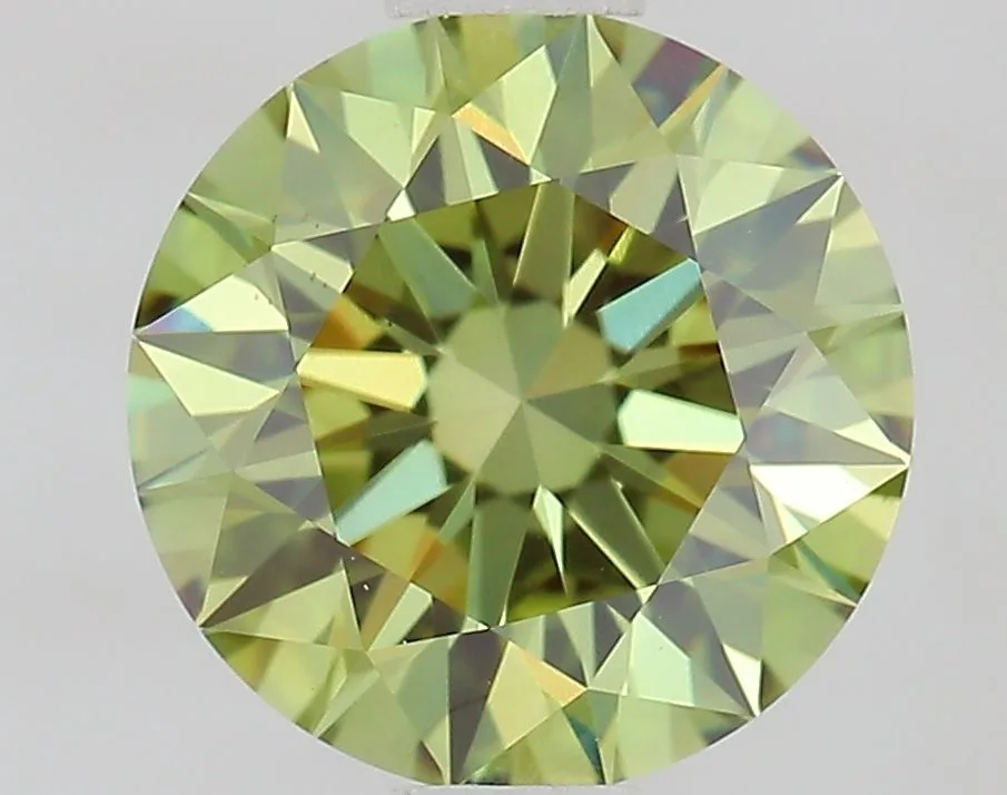 1.01 Carat Round Fancy Vivid Green VS1 Lab Diamond 1 1.01 Carat Round Fancy Vivid Green VS1 Lab Diamond