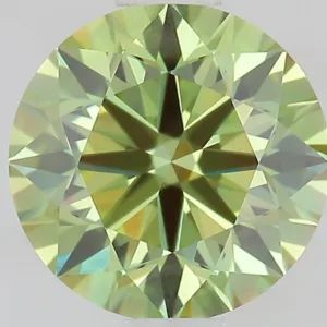 1.01 Carat Round Fancy Vivid Green VVS2 Lab Diamond