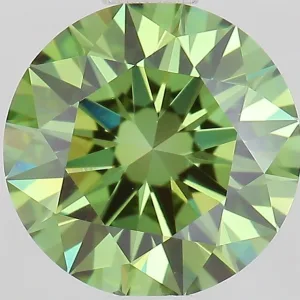 1.02 Carat Round Fancy Vivid Green VS1 Lab Diamond