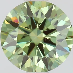 1.02 Carat Round Fancy Vivid Green VS1 Lab Diamond