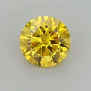 1.02 Carat Round Fancy Vivid Yellow VVS2 Lab Diamond