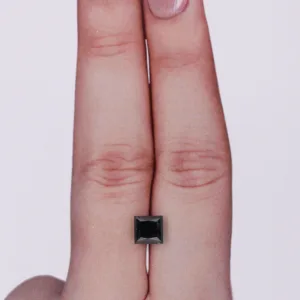 1.04 Carat Princess Fancy Black VVS2 Natural Diamond