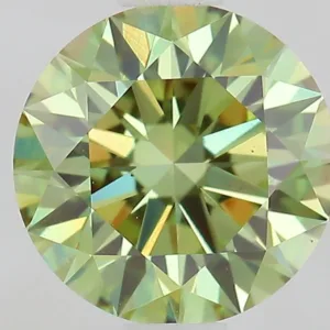 1.04 Carat Round Fancy Vivid Green VS2 Lab Diamond