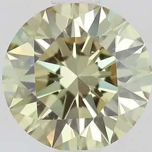 1.04 Carat Round Fancy Vivid Green VVS2 Lab Diamond