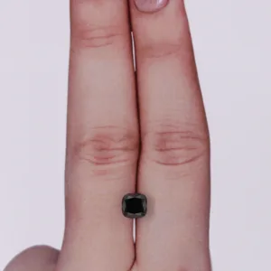 1.05 Carat Cushion Brilliant Black Natural Diamond