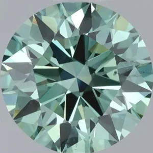 1.05 Carat Round Fancy Vivid Green VS2 Lab Diamond