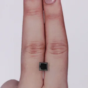 1.08 Carat Princess Black Natural Diamond