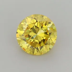 1.09 Carat Round Fancy Vivid Yellow VS1 Lab Diamond