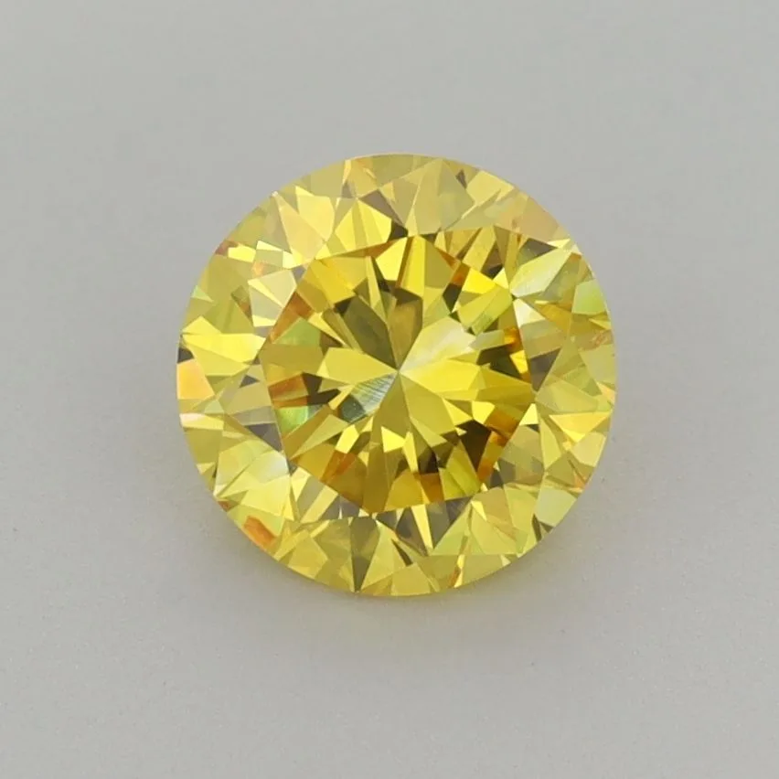1.09 Carat Round Fancy Vivid Yellow VS1 Lab Diamond 1 1.09 Carat Round Fancy Vivid Yellow VS1 Lab Diamond
