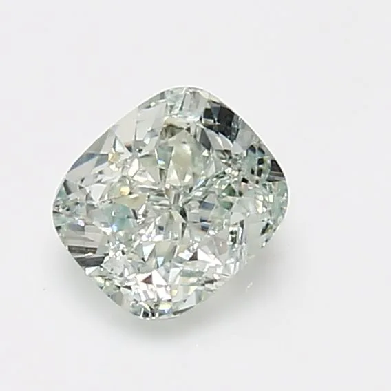 1.11 Carat Cushion Modified Fancy Light Green VS2 Natural Diamond 1 1.11 Carat Cushion Modified Fancy Light Green VS2 Natural Diamond