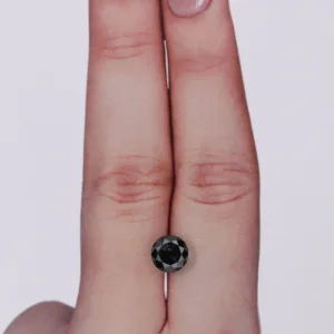 1.11 Carat Round Black Natural Diamond