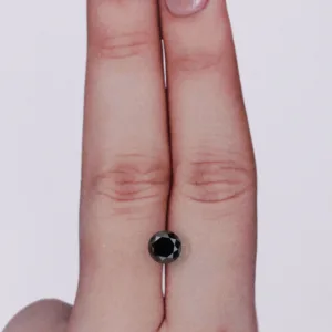 1.14 Carat Round Black Natural Diamond