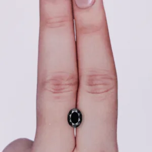 1.17 Carat Oval Fancy Black VVS2 Natural Diamond