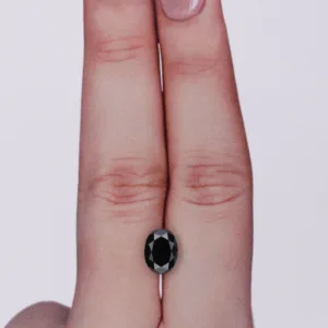 1.18 Carat Oval Fancy Black VVS2 Natural Diamond
