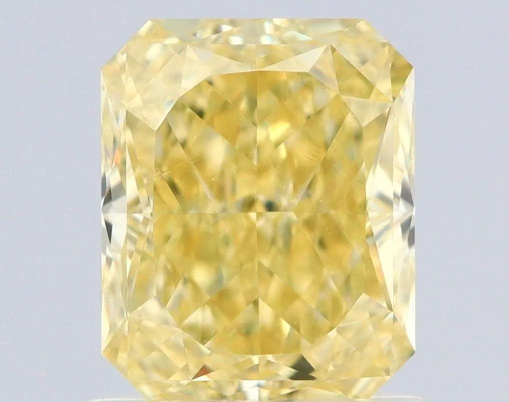 1.22 Carat Radiant Fancy Yellow VVS1 Natural Diamond 1 1.22 Carat Radiant Fancy Yellow VVS1 Natural Diamond