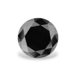1.25 Carat Round Fancy Black VVS2 Natural Diamond