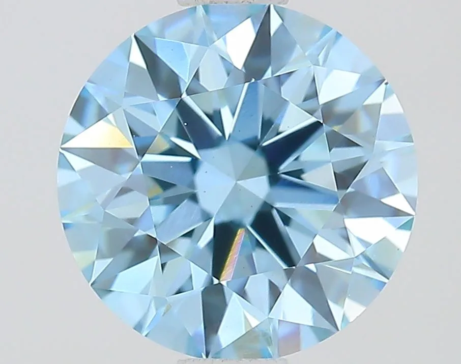 1.29 Carat Round Fancy Vivid Blue VS1 Lab Diamond 1 1.29 Carat Round Fancy Vivid Blue VS1 Lab Diamond