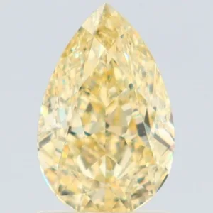 1.3 Carat Pear Fancy Yellow VS2 Natural Diamond