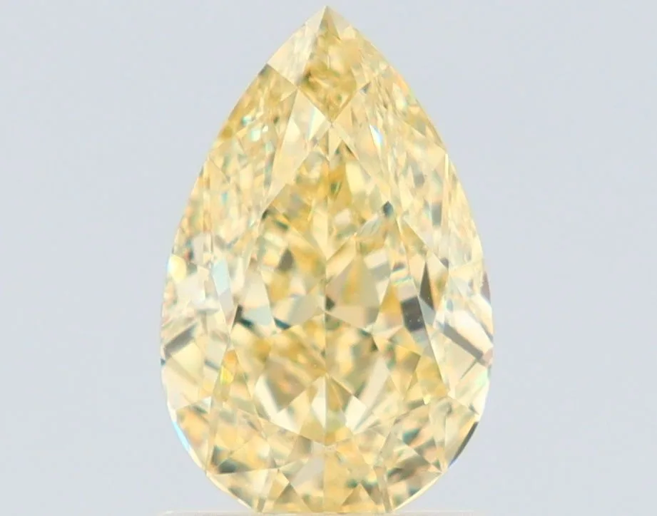 1.3 Carat Pear Fancy Yellow VS2 Natural Diamond 1 1.3 Carat Pear Fancy Yellow VS2 Natural Diamond