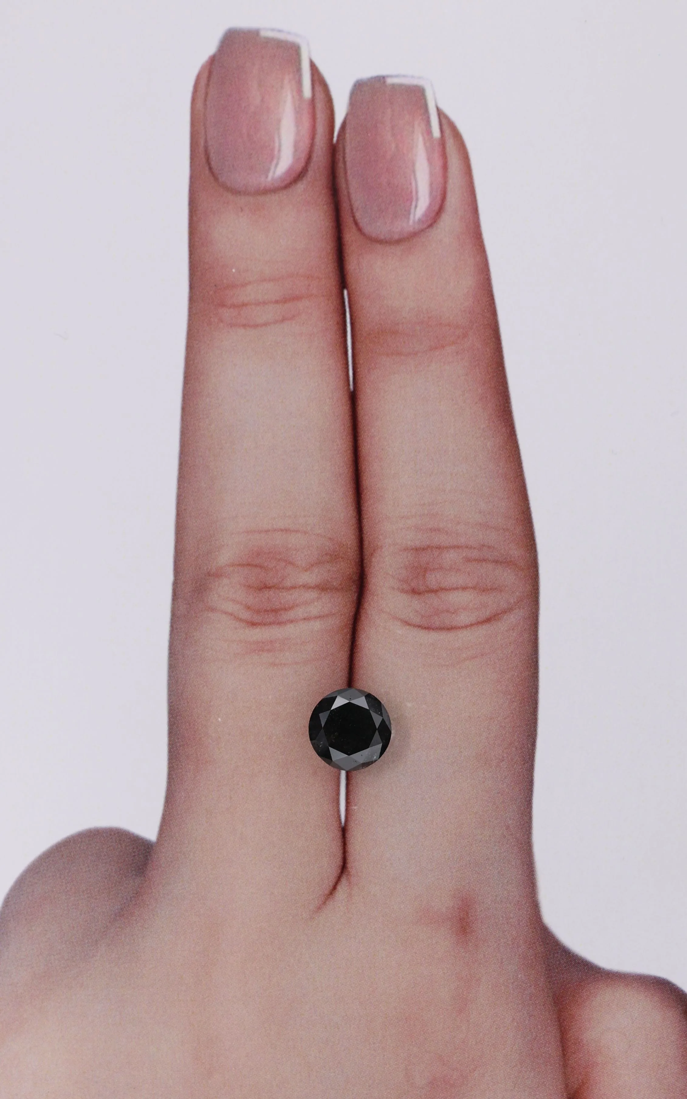 1.37 Carat Round Black Natural Diamond 1 1.37 Carat Round Black Natural Diamond