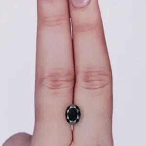 1.38 Carat Oval Fancy Black VVS2 Natural Diamond