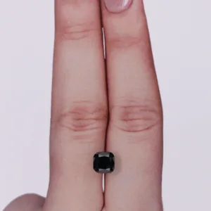 1.39 Carat Cushion Brilliant Black Natural Diamond