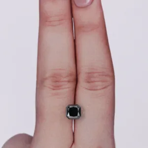 1.39 Carat Radiant Black Natural Diamond