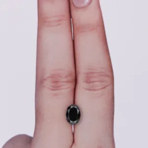 1.41 Carat Oval Fancy Black VVS2 Natural Diamond