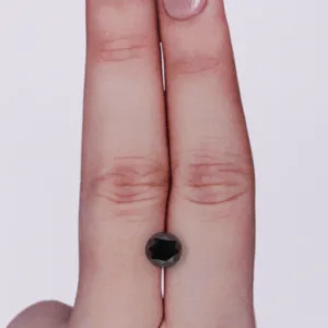 1.49 Carat Round Fancy Black VVS2 Natural Diamond