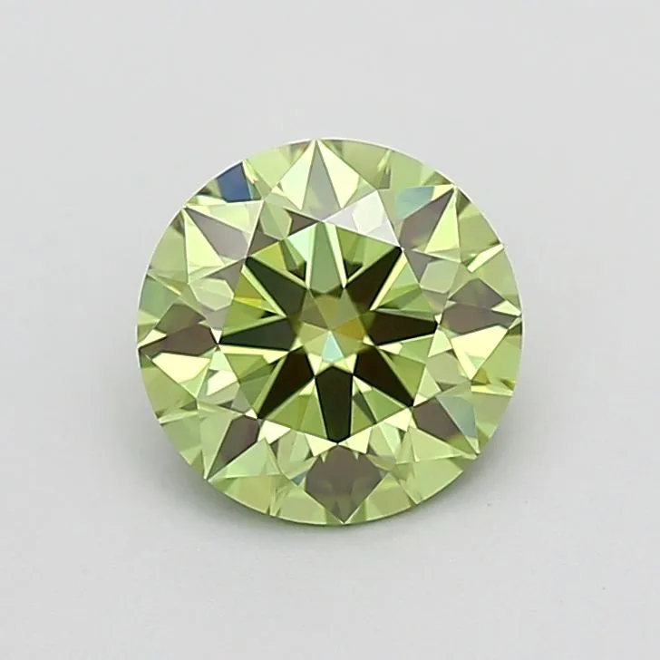 1.49 Carat Round Fancy Vivid Green VVS2 Lab Diamond 1 1.49 Carat Round Fancy Vivid Green VVS2 Lab Diamond